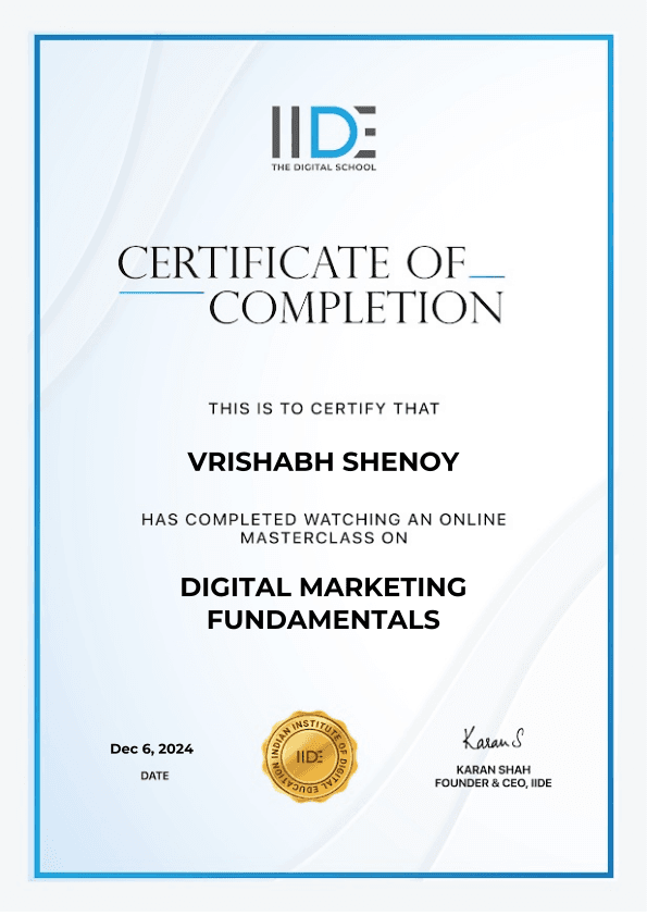 Digital Marketing Fundamentals