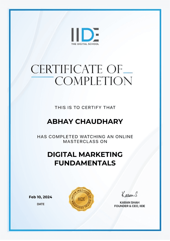 Digital Marketing Fundamentals
