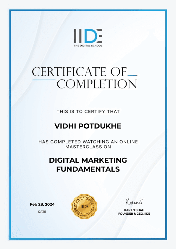 Digital Marketing Fundamentals